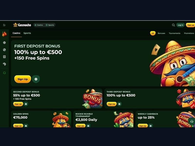 Registrierung bei Casinacho Casino (Nacho Casino): Konto anlegen, Katalogzugang und Bonusstrategie für Bonus-Buy-Spieler