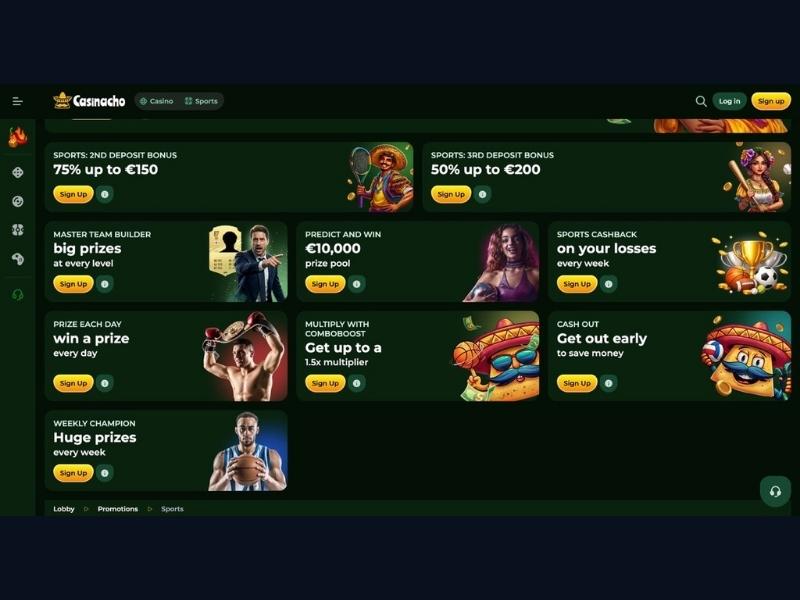 Bonus Buy und Hold Win Slots bei Casinacho Casino mobil für Deutschland